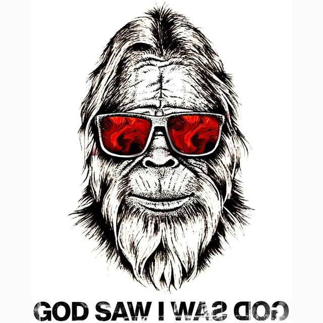 God Saw I Was Dog Ape t-shirt cotone organico