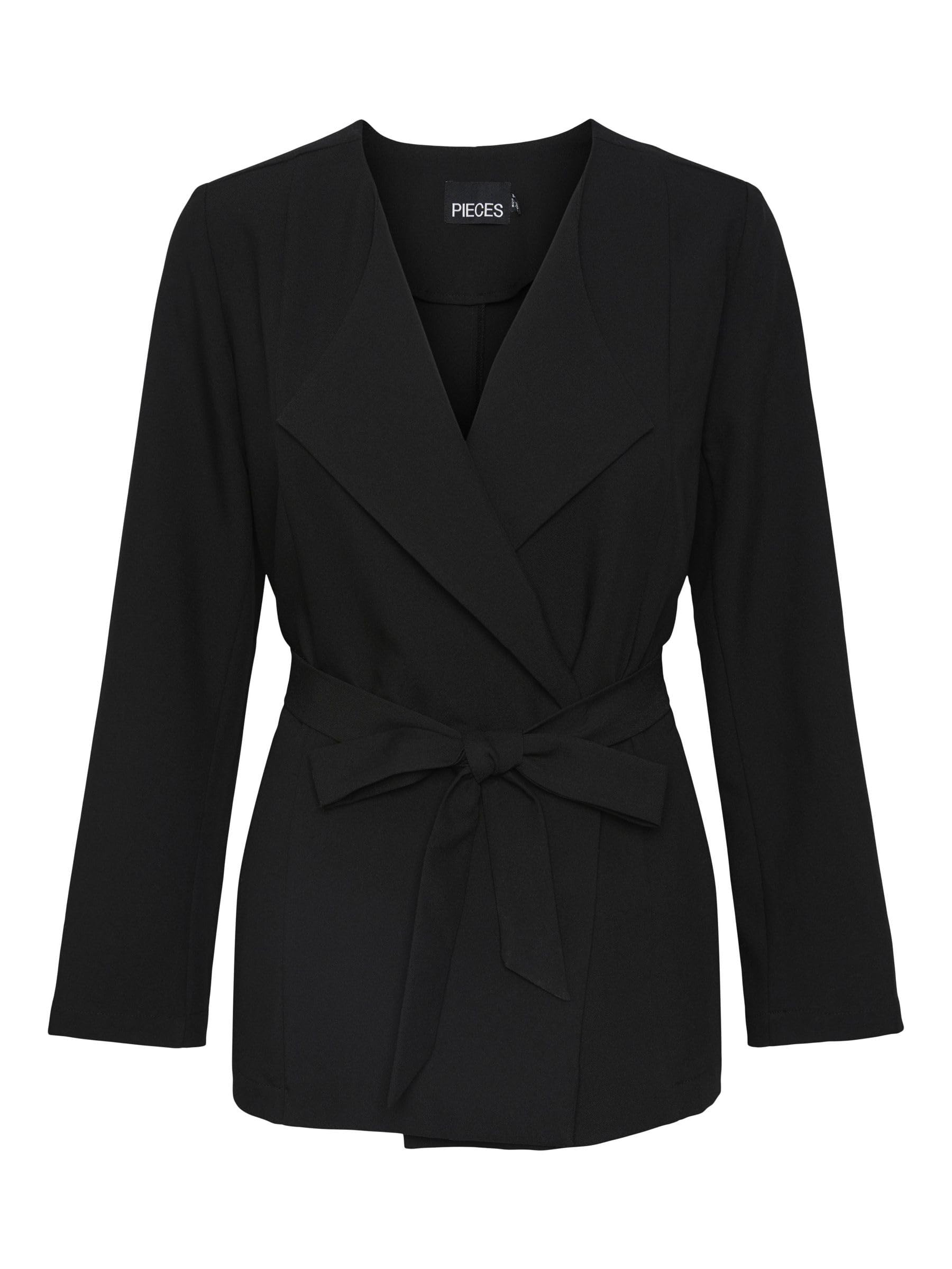 Pieces Pcbosella Blazer Donna Nero Cotone Comodo
