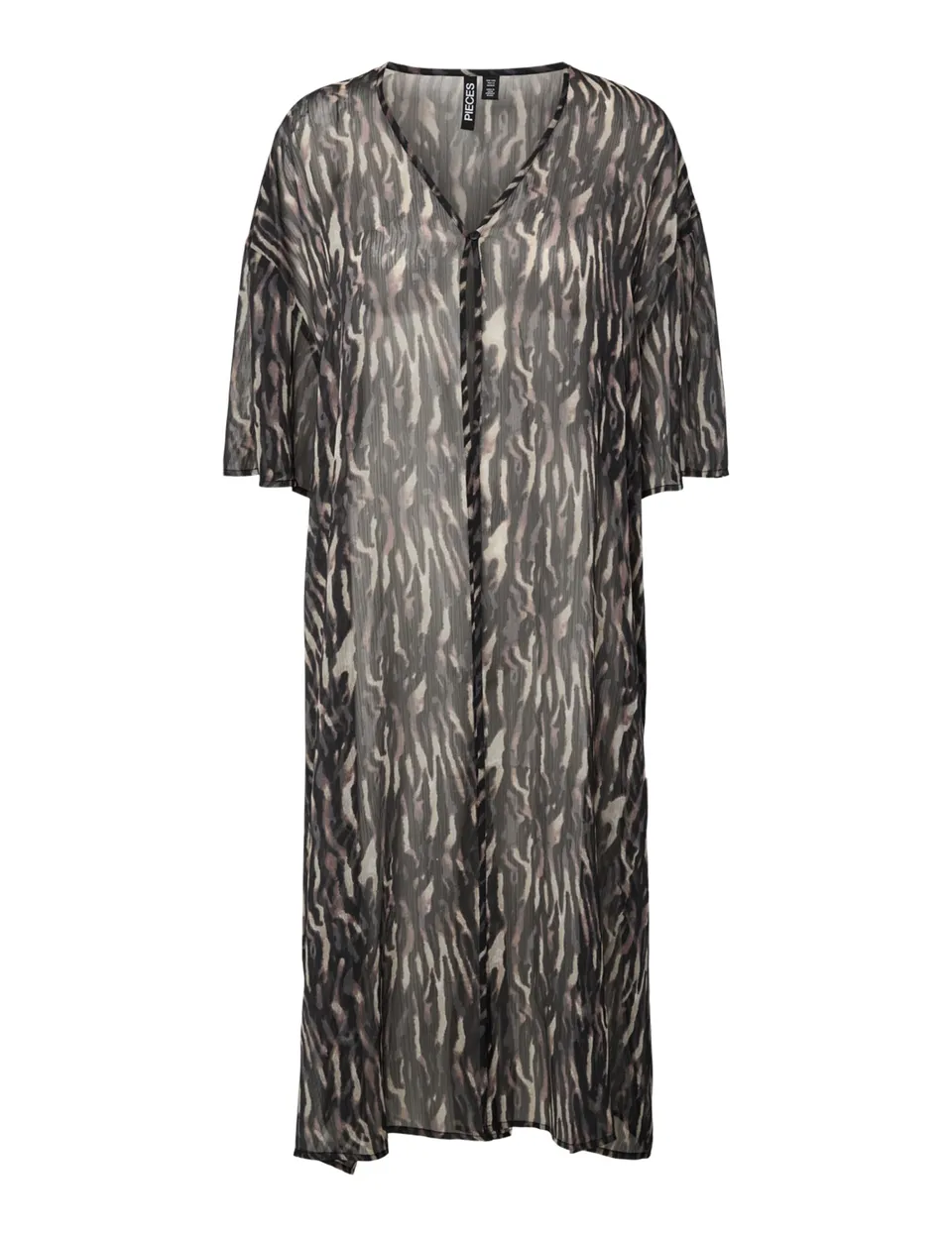 Pieces Pcatrud Kaftan Wvn Box BC vestito nero comodo