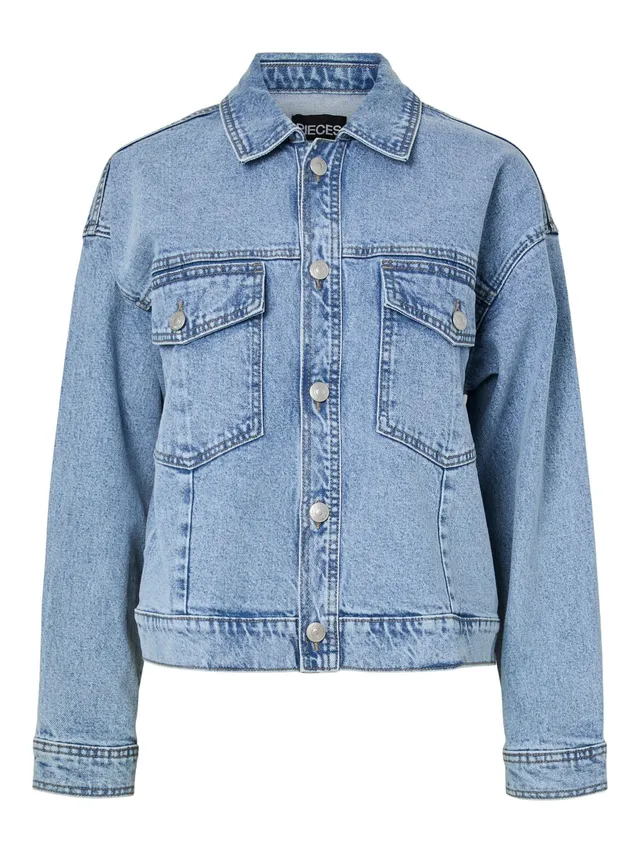 PIECES Pcelma Noos BC Giacca Denim Blu Chiaro M