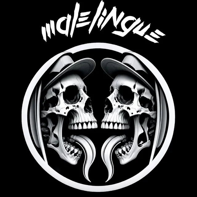 Matrix Music Store Malelingue Skulls WH t-shirt cotone organico
