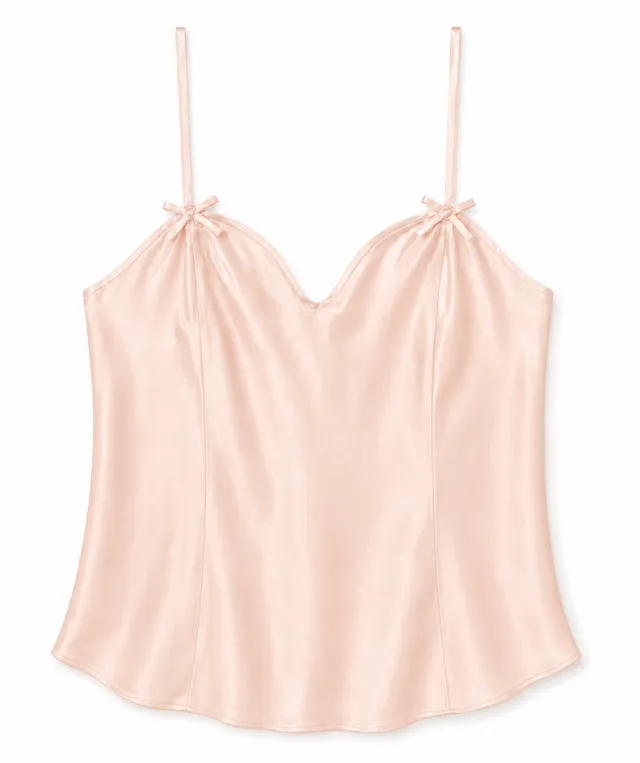 el.residu Uma Bow canotta seta M rosa pink