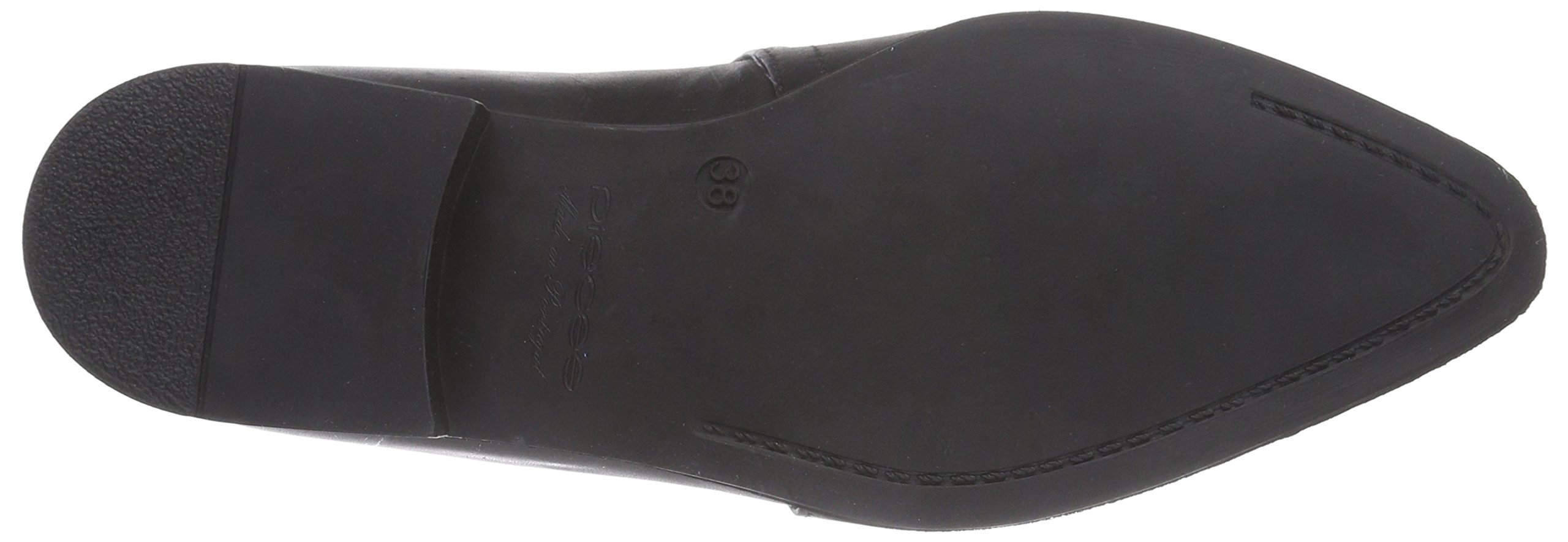 Pieces Psutara Leather Buckle Boot stivali donna neri pelle
