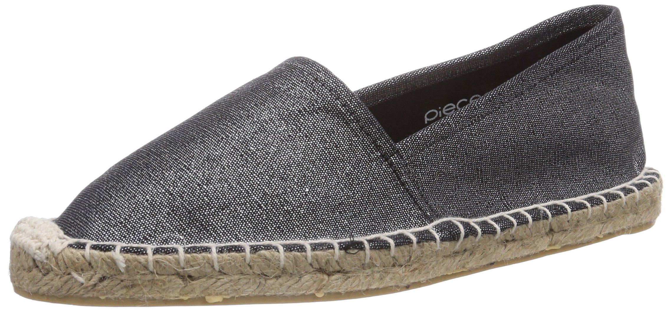 Pieces Haisha Espadrillas Donna Argento Metallic Tela