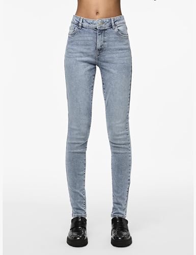 Pieces Pcdana Lb302 Noos jeans skinny donna vita media
