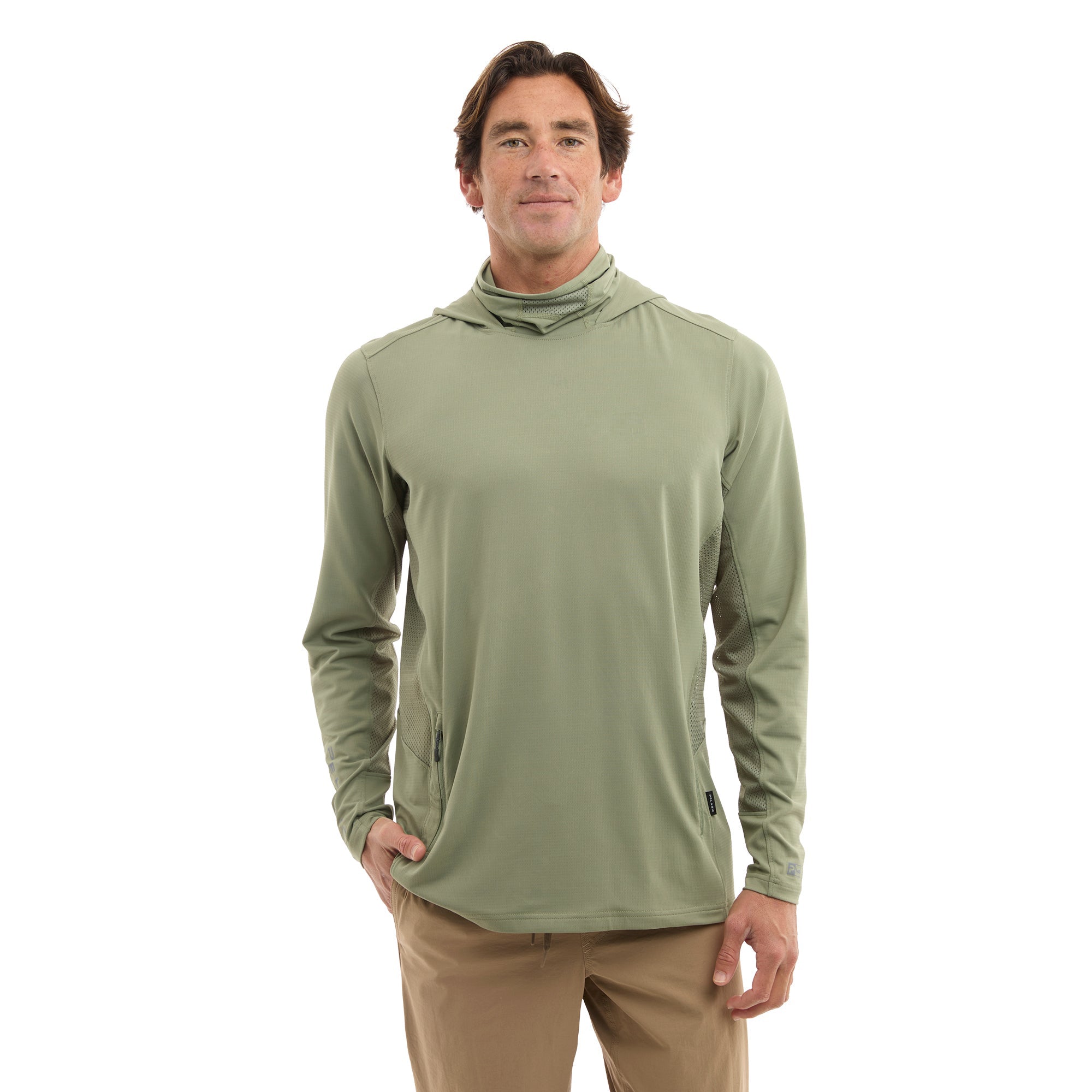PELAGIC Exo-Tech felpa con cappuccio mangrove UPF 50+