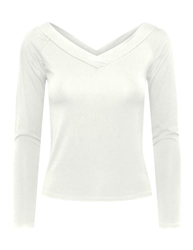 Pieces Pcmaliva top donna spalle scoperte XL scollo V