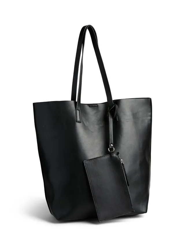Pieces Pcanilla Shopper borsa viaggio donna nera