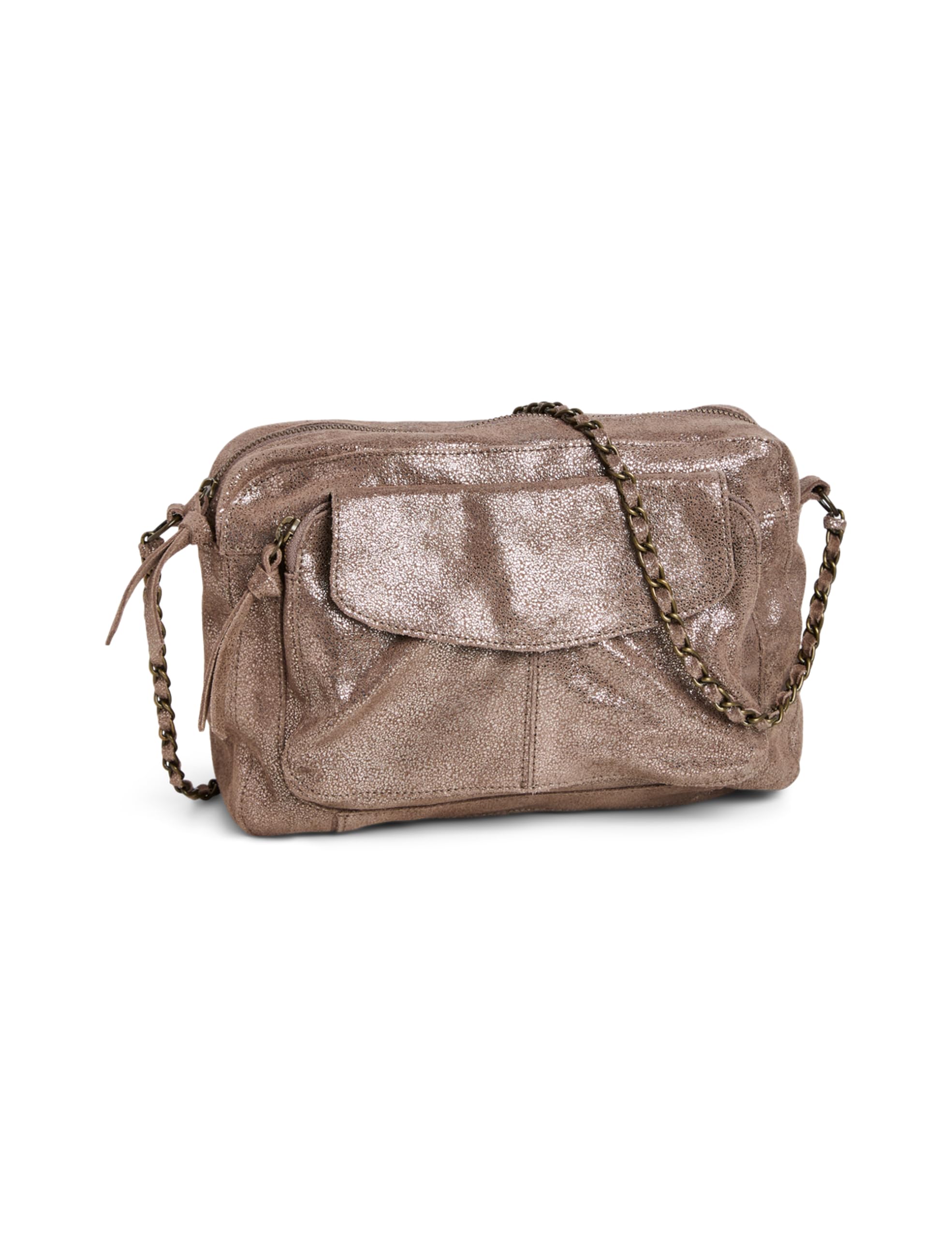 Pieces Pcnaina Leather Large Cross Over Fc borsa pelle