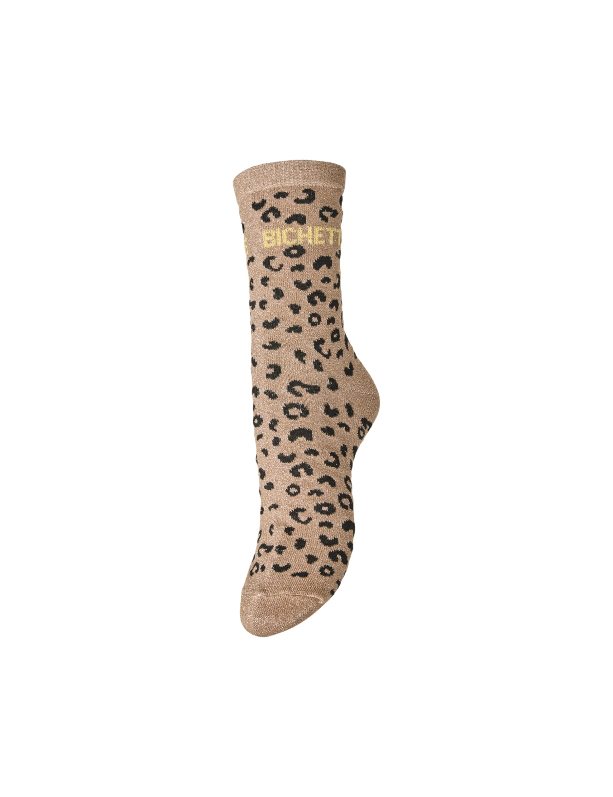 Pieces Pcsebby Leo Statement Lurex Socks FC calzini bordeaux