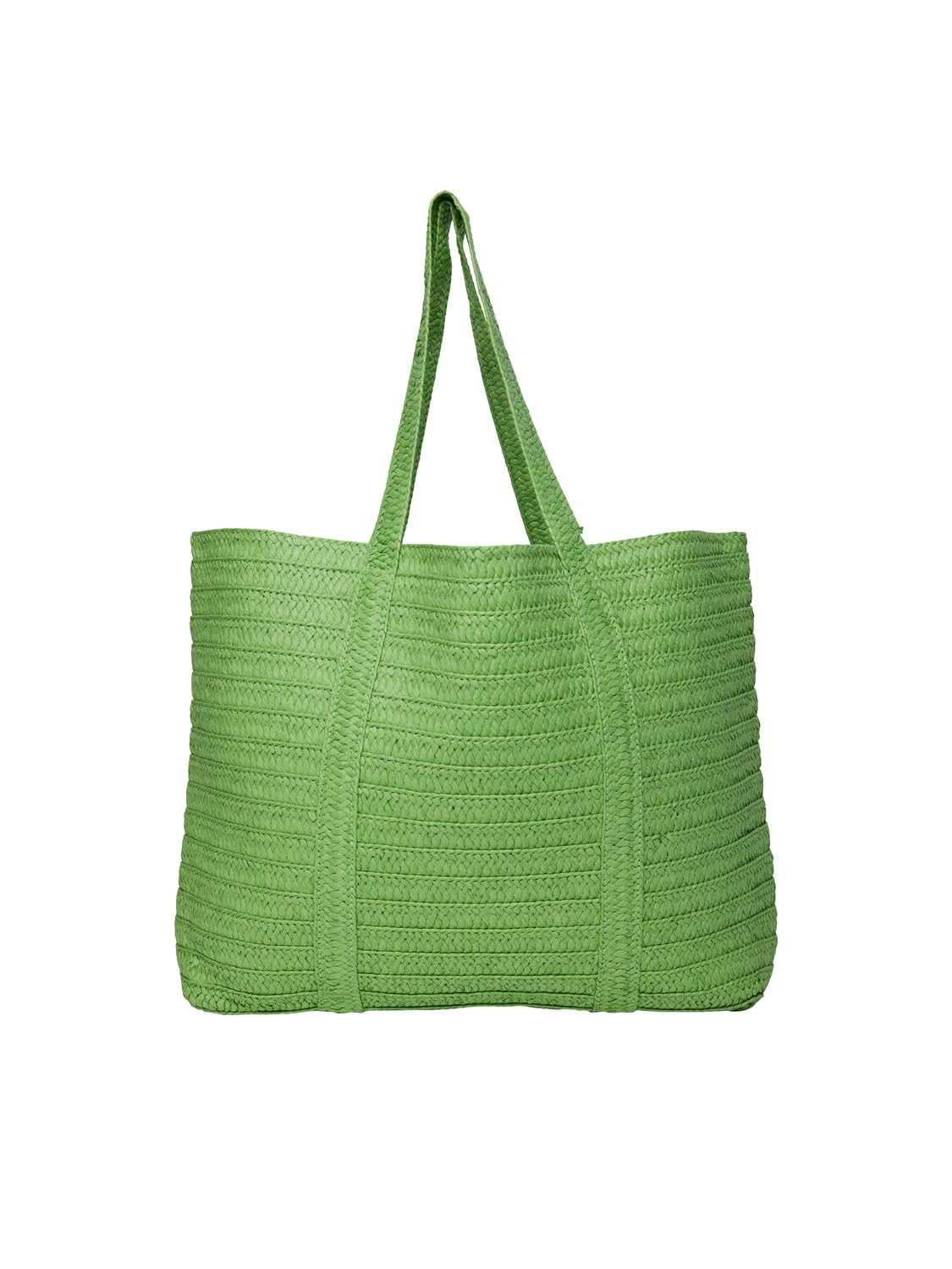 Pieces Pcloma Straw shopper donna verde paglia