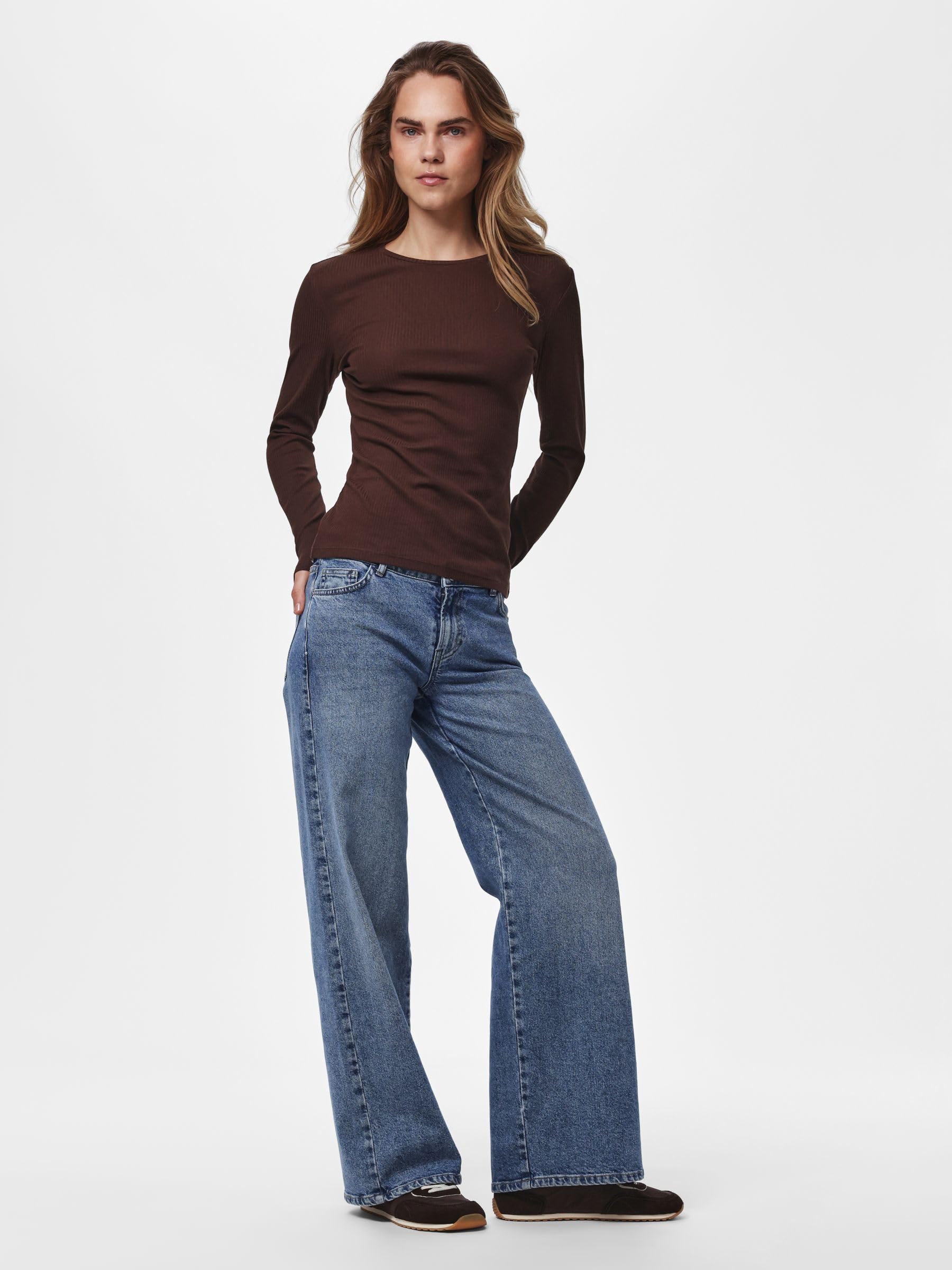 Pieces Pcruka LS Top Jrs Noos BC maglia donna XS manica lunga