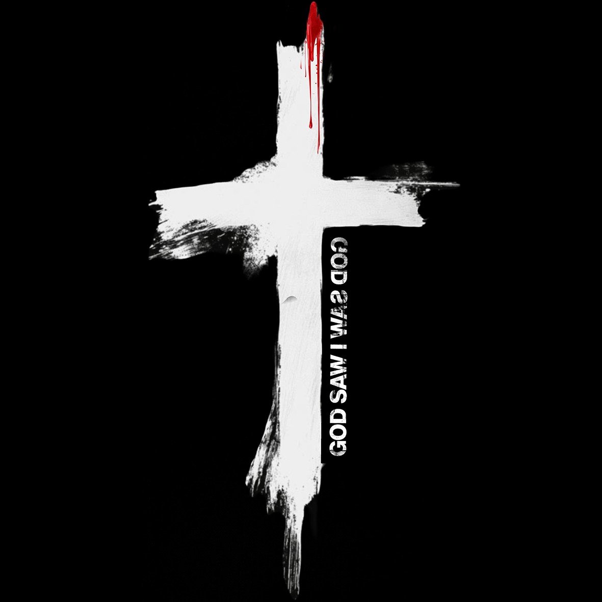 God Saw I Was Dog Cross maglietta cotone organico