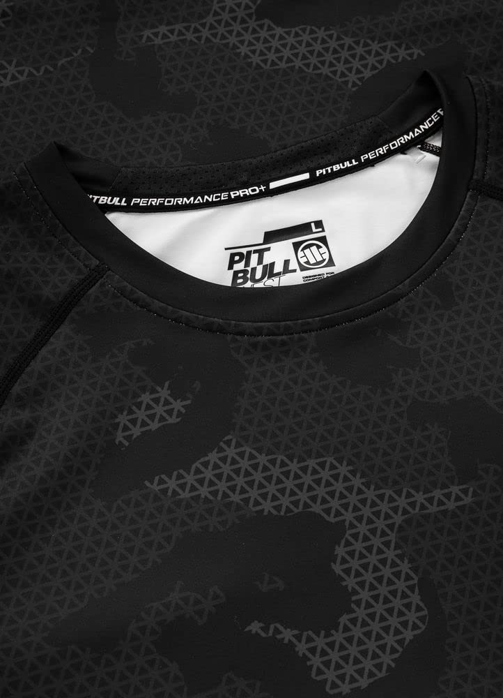 Pit Bull West Coast Net Camo II rashguard nero maniche lunghe L