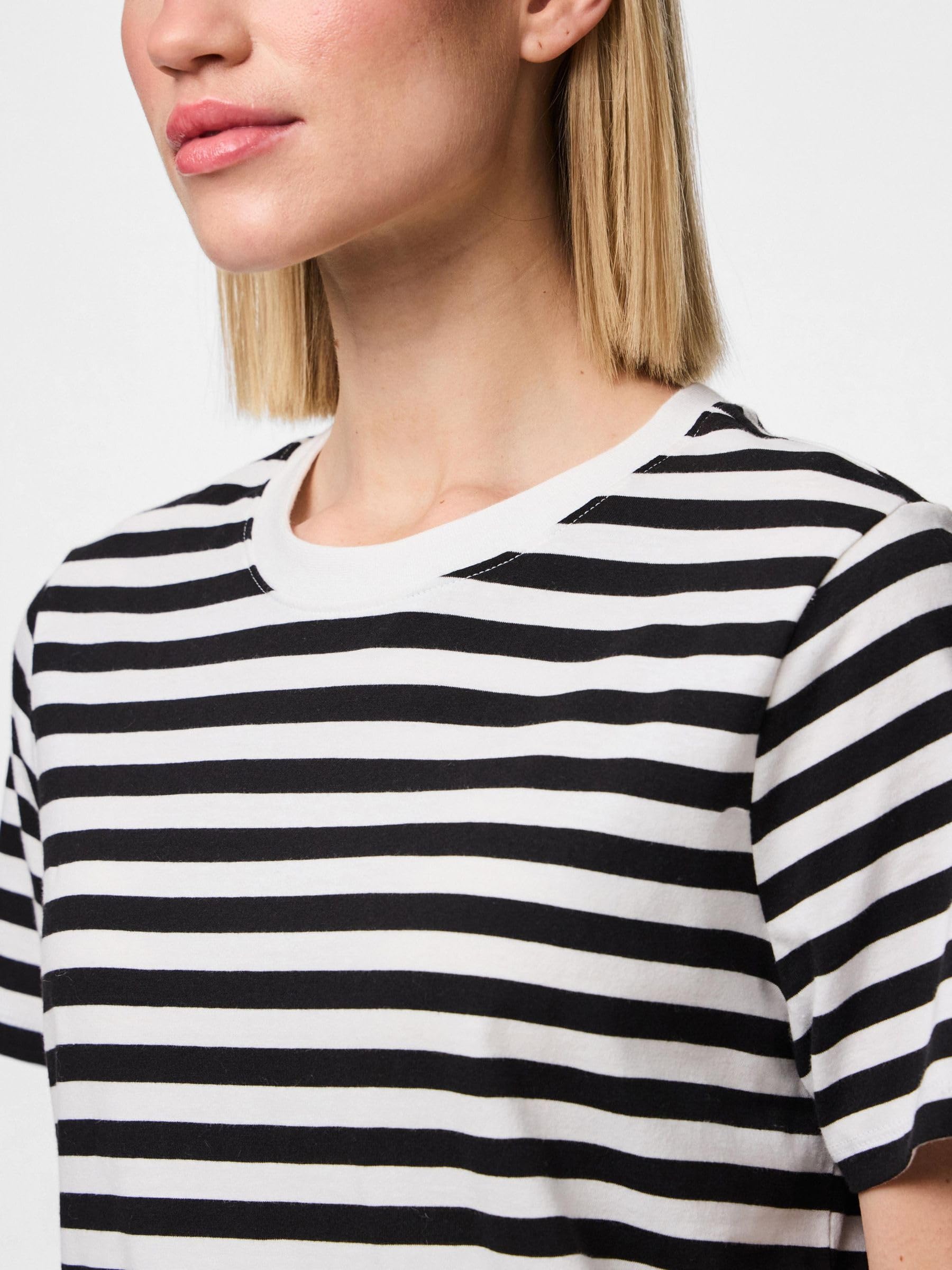 PIECES Pcria T-Shirt Donna Rigata Cotone