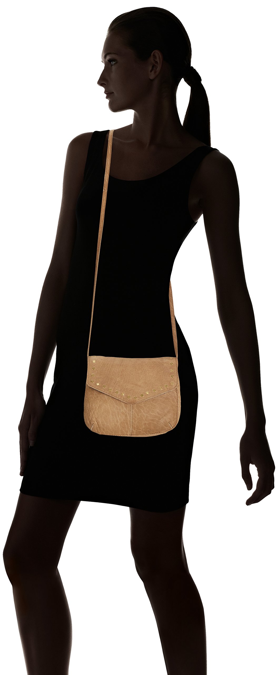 Pieces Pcjakarta Borsa Cross Pelle Donna Nera Borchie