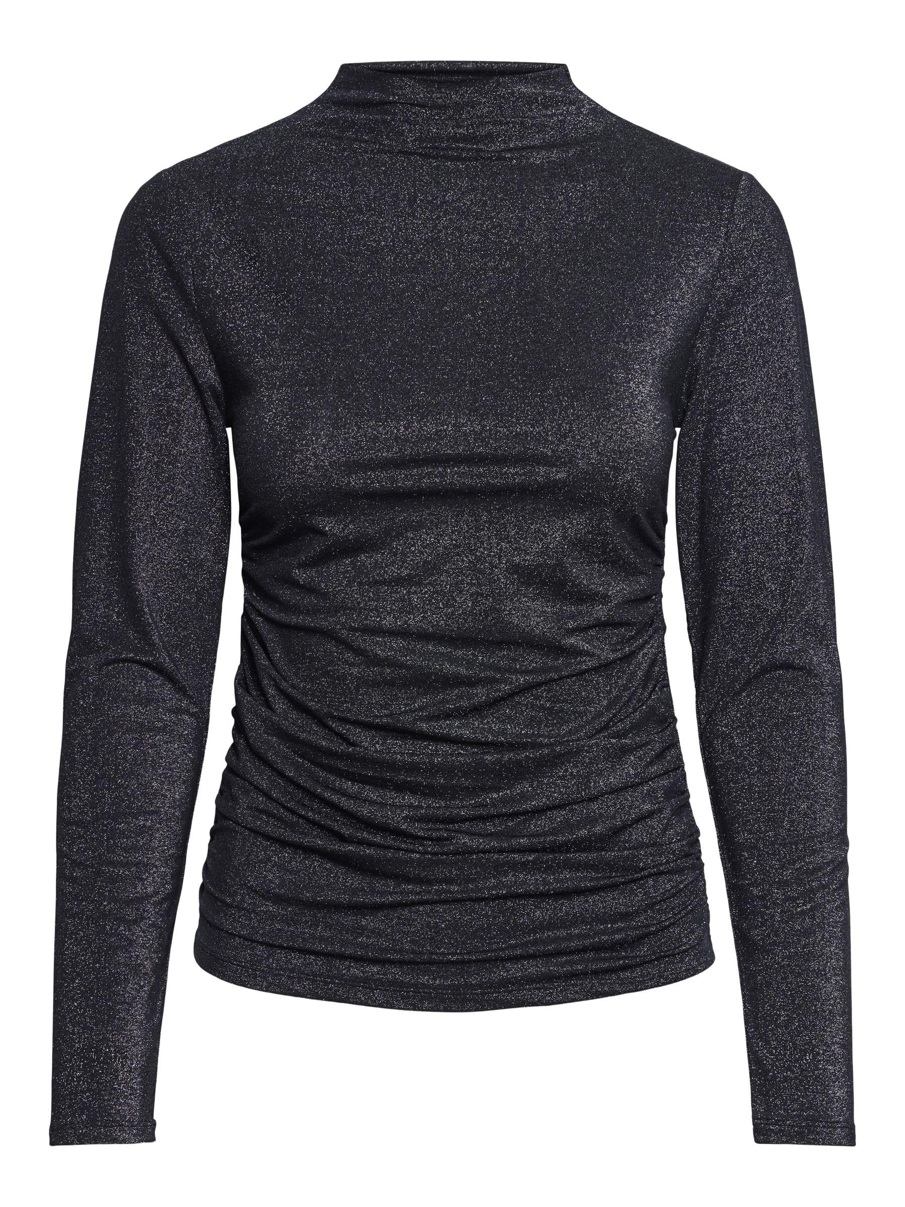 Pieces Pcmonica Glitter Ruching top donna S maniche lunghe