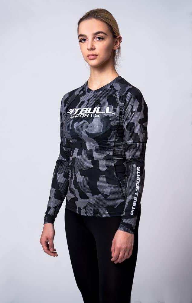 Pit Bull West Coast Dillard rashguard grigio L maniche lunghe