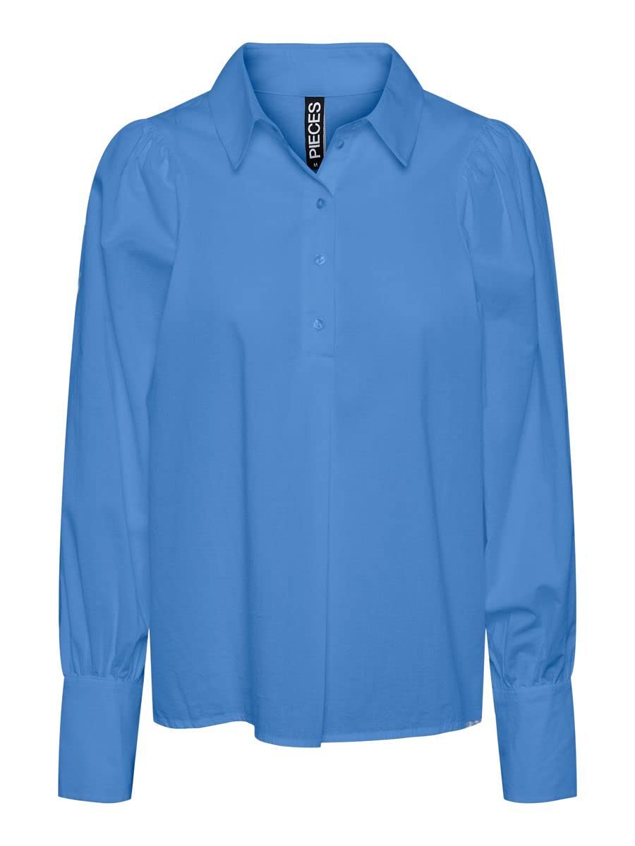 Pieces Pcbrynne LS Shirt BC camicia donna cotone