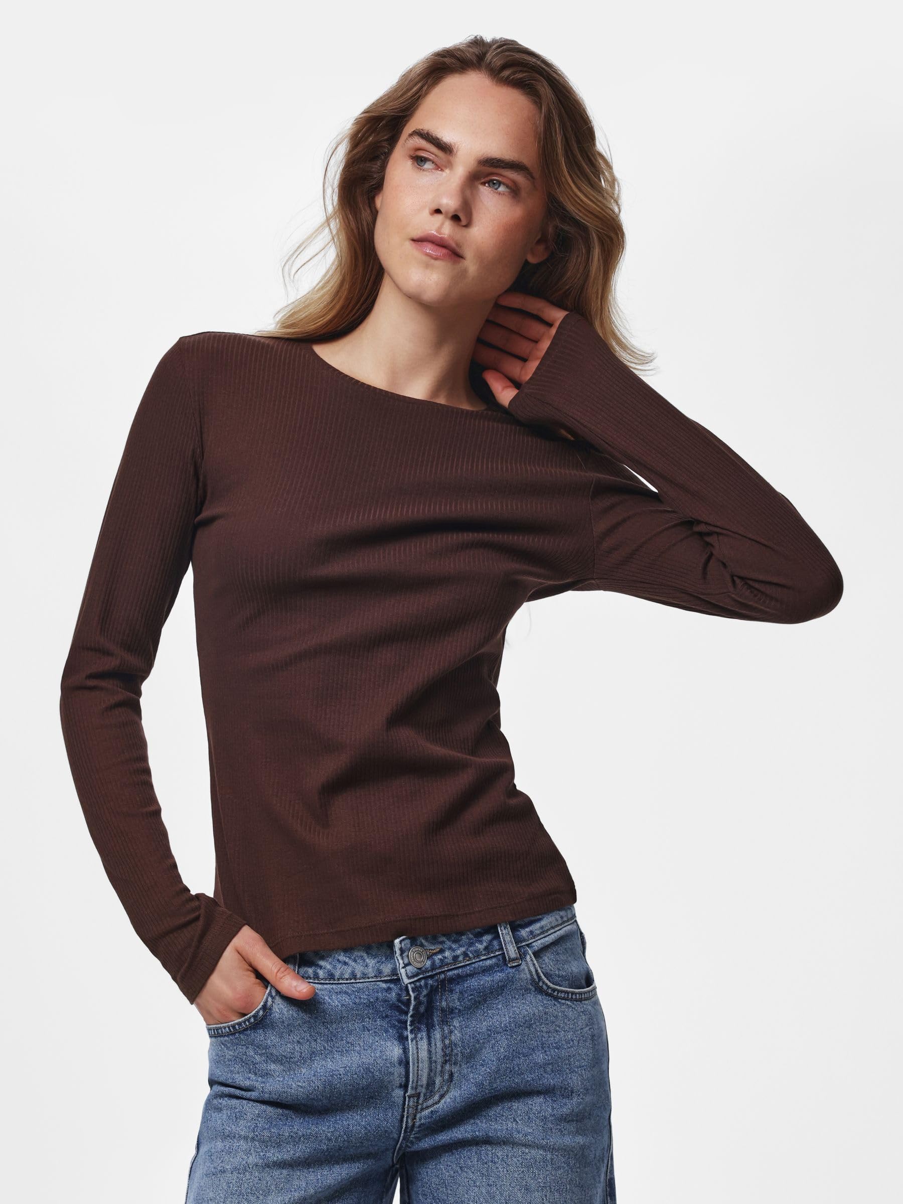 Pieces Pcruka LS Top Jrs Noos BC maglia donna XS manica lunga