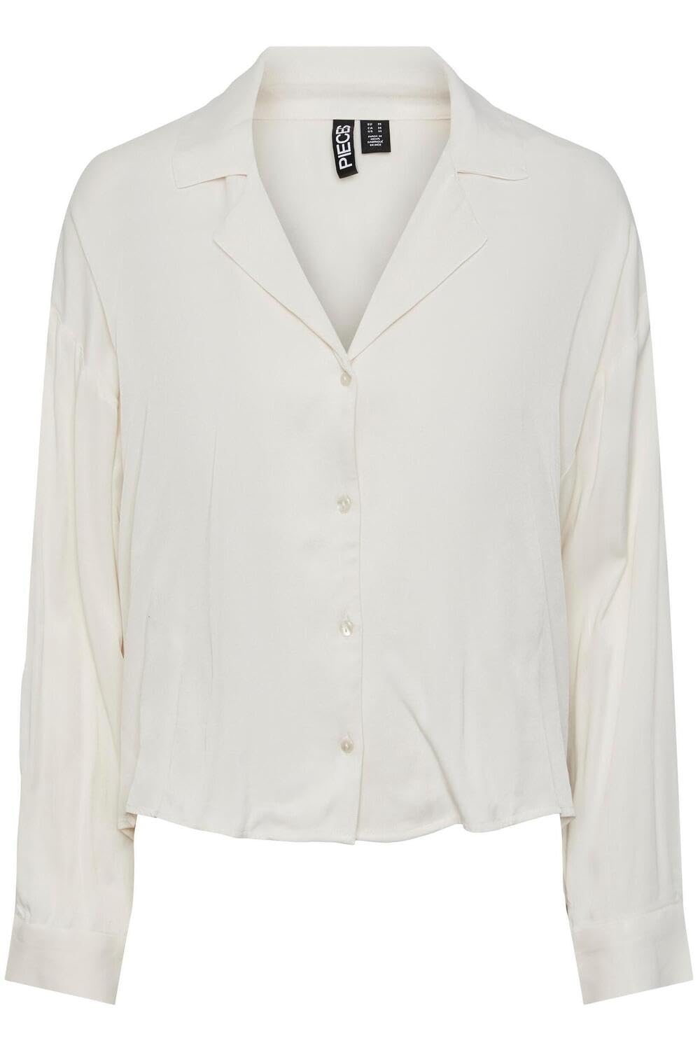 Pieces Pcsmilli camicia donna M Eggnog oversize
