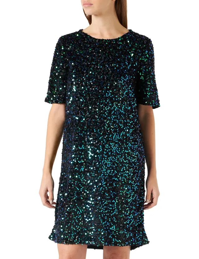 Pieces Pckam SS Abito Donna Verde Erba