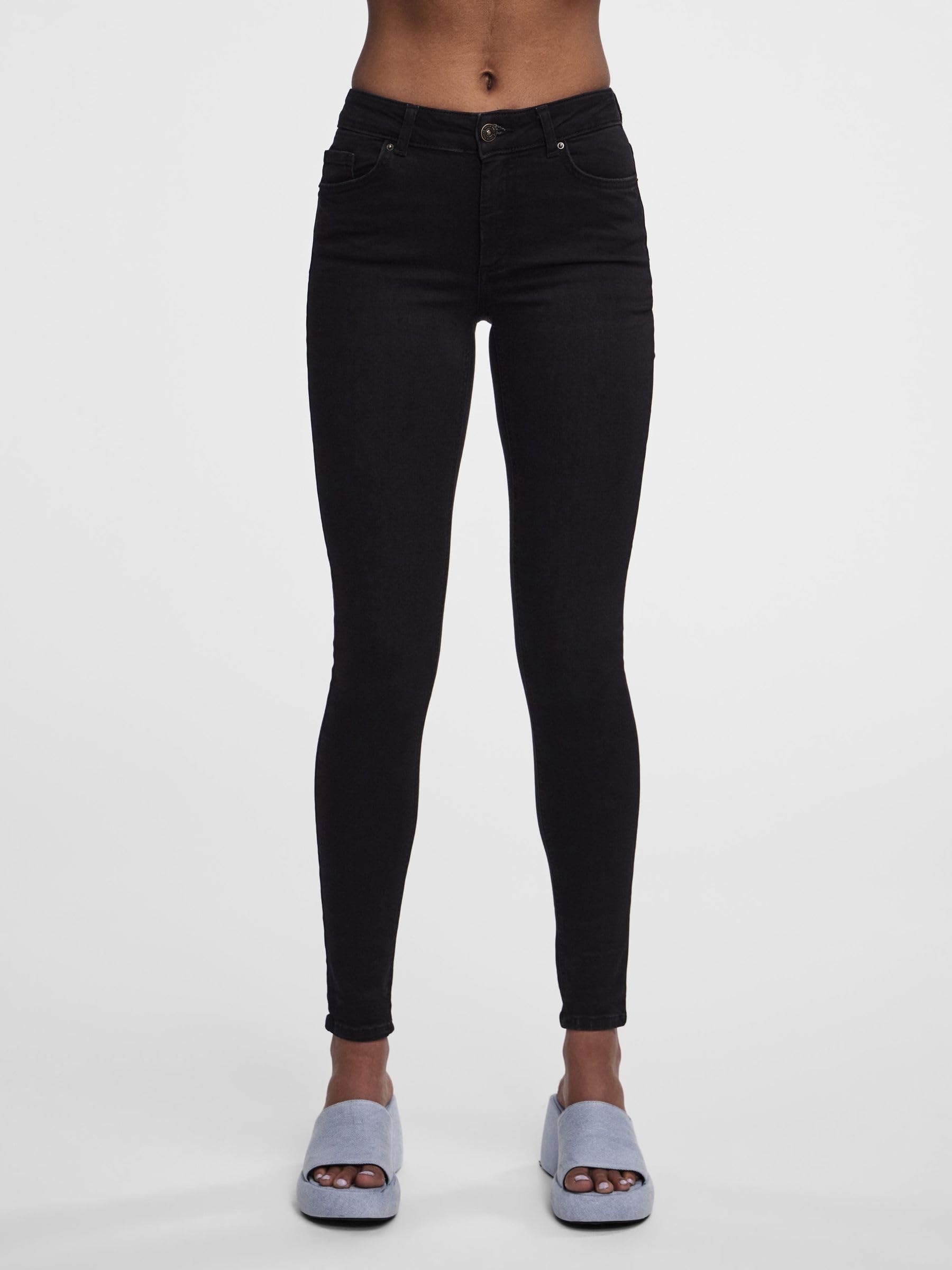 Pieces Pcdelly jeans skinny donna S 30L lavaggio scuro