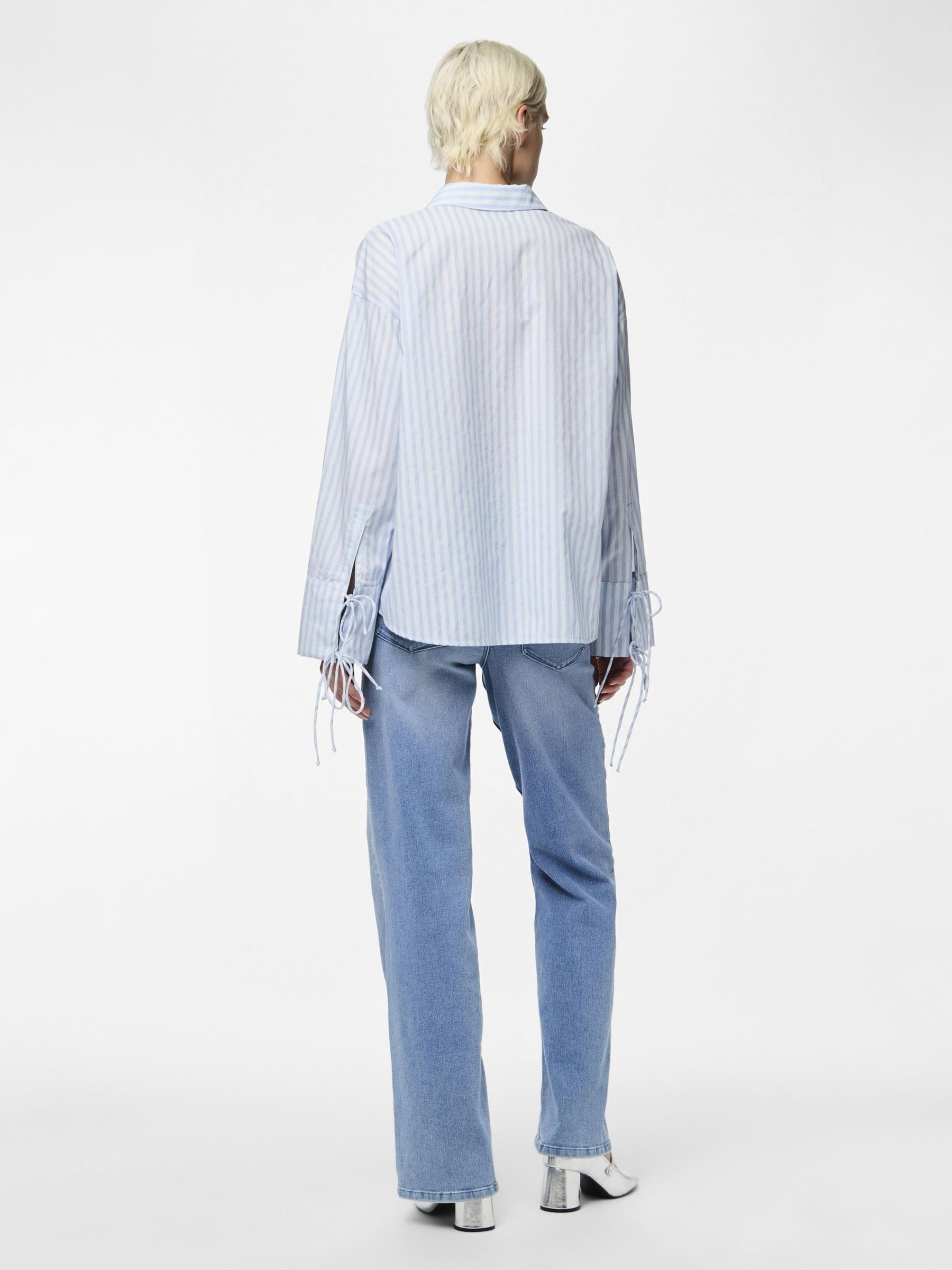 Pieces Pcsage camicia donna Nantucket Breeze vestibilità oversize