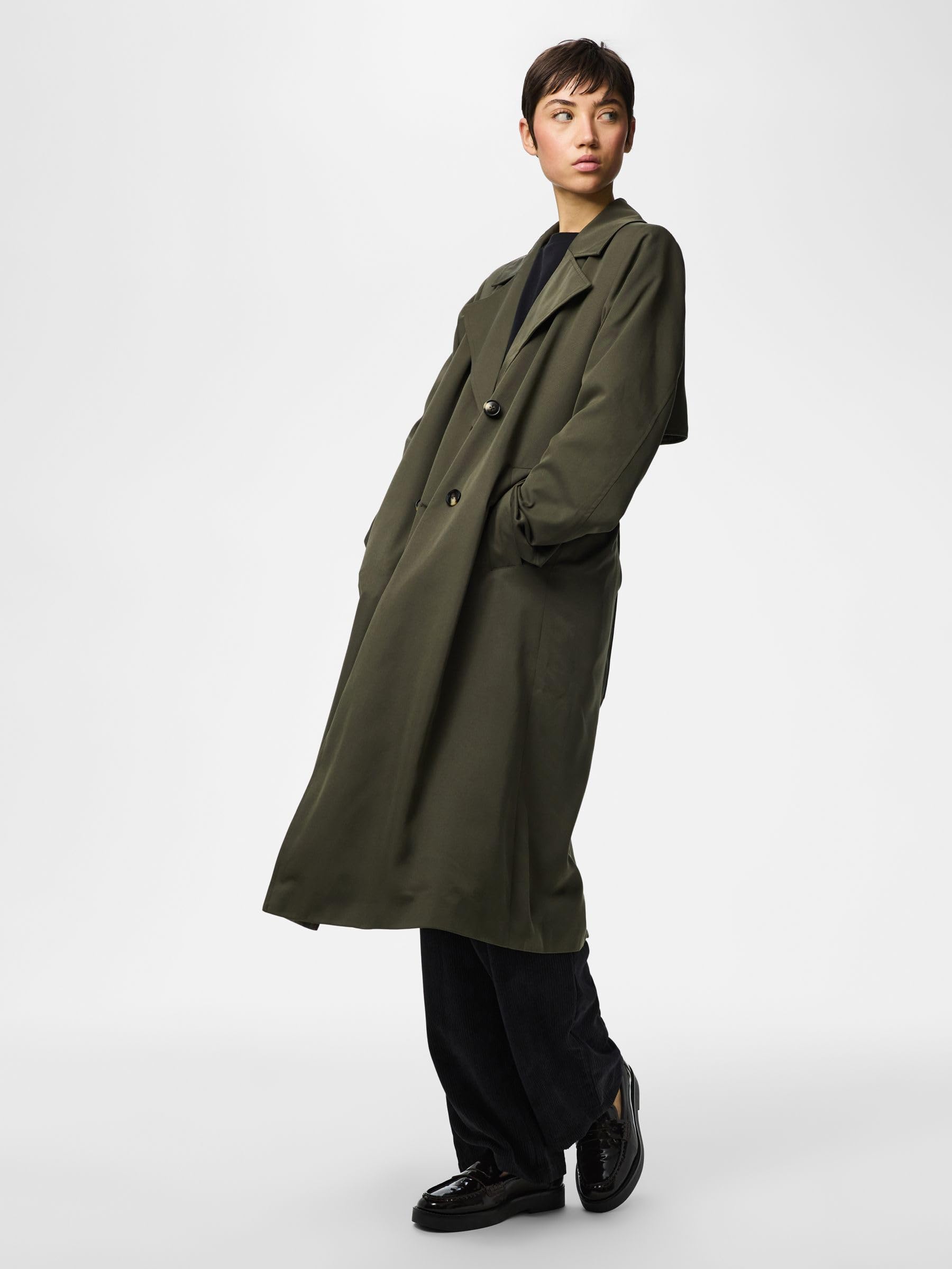 Pieces Pcscarlett trench donna leggero antivento