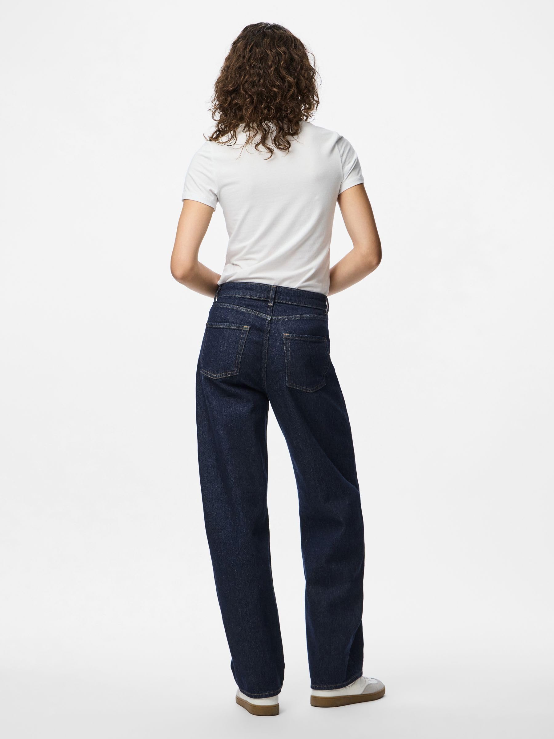 Pieces Pcgrace MW Jeans Donna 27W/32L Vita Media