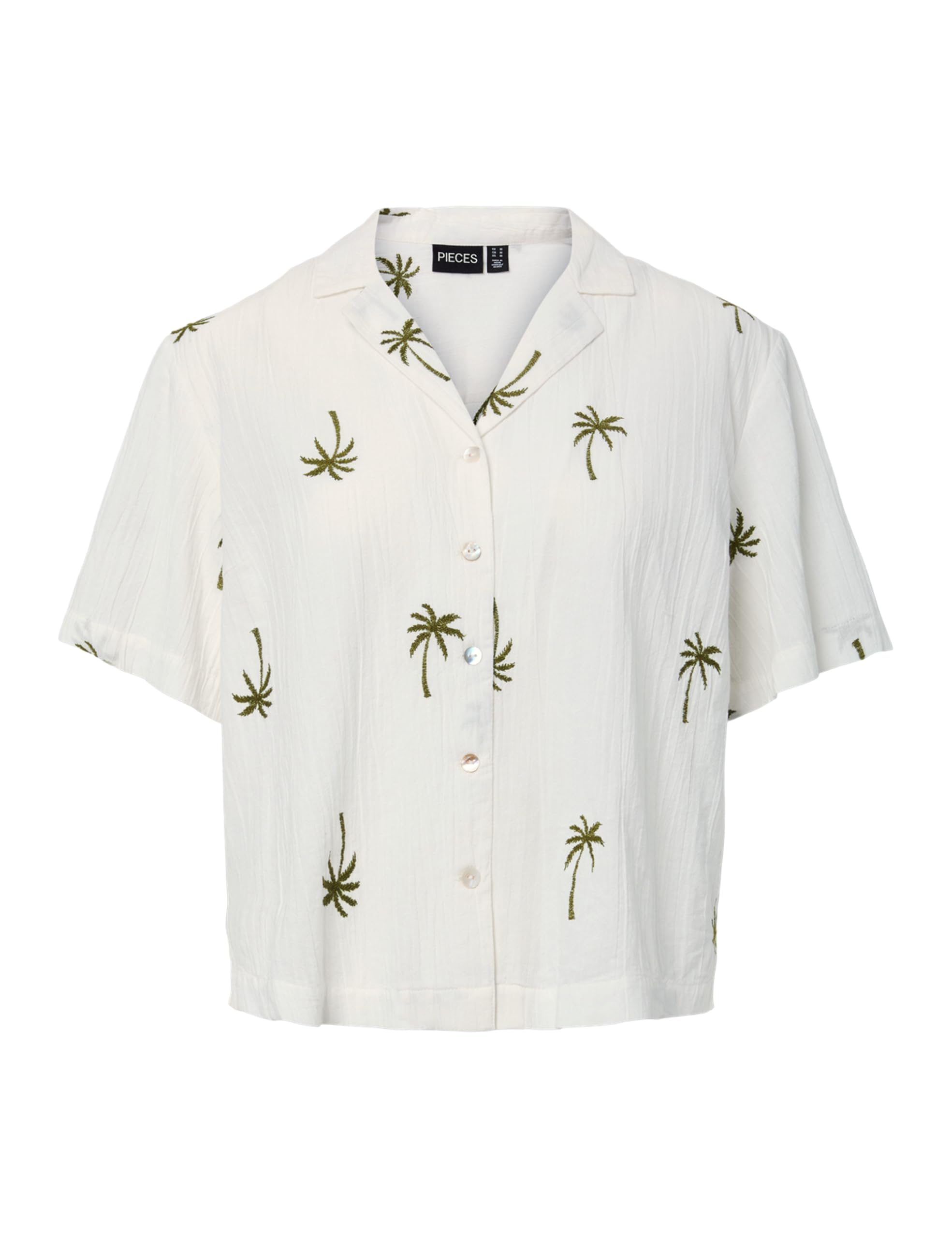 Pieces Pckiana SS Embroidery camicia L manica corta