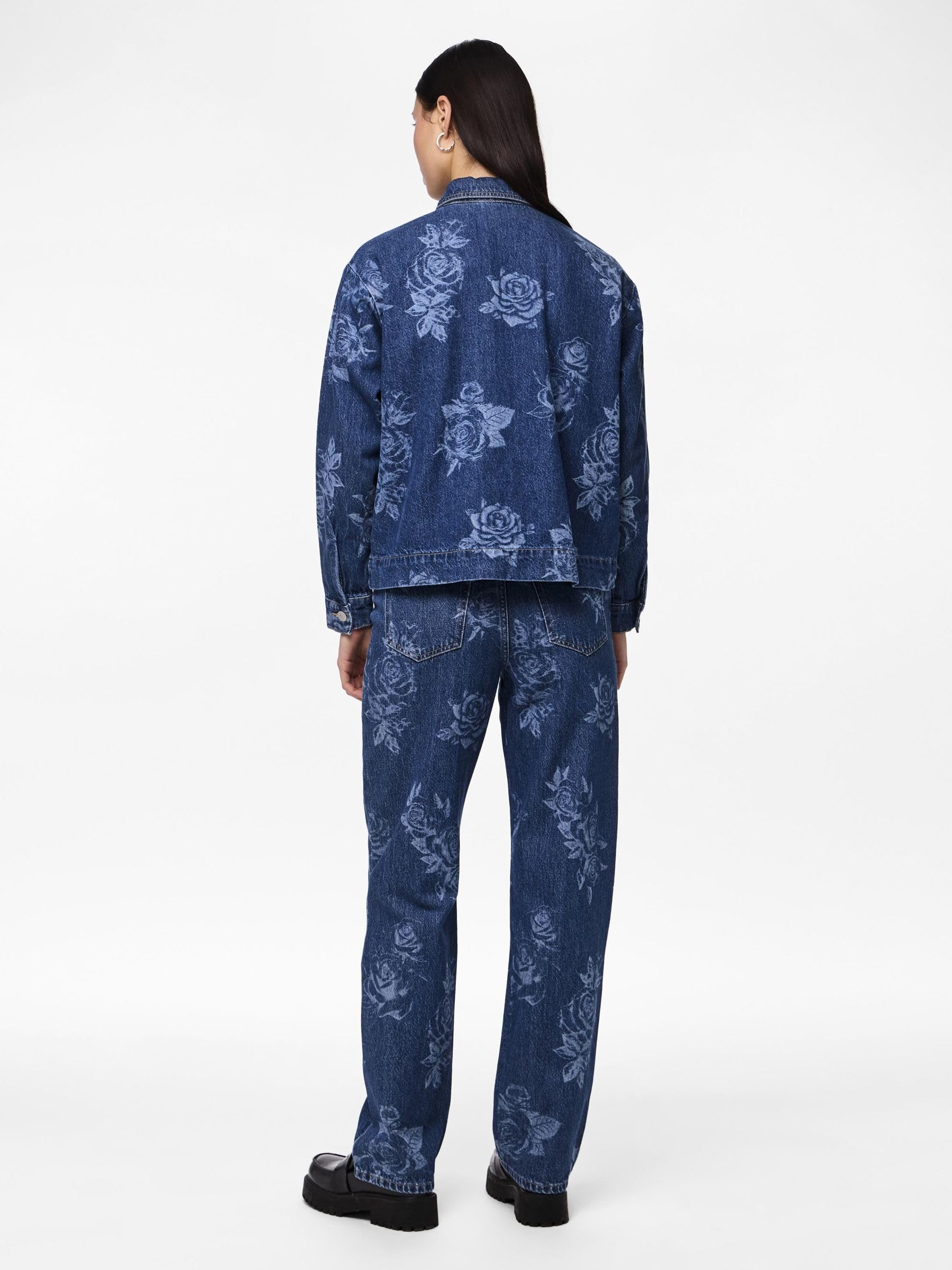 Pieces Pcflora camicia jeans donna XS stampata