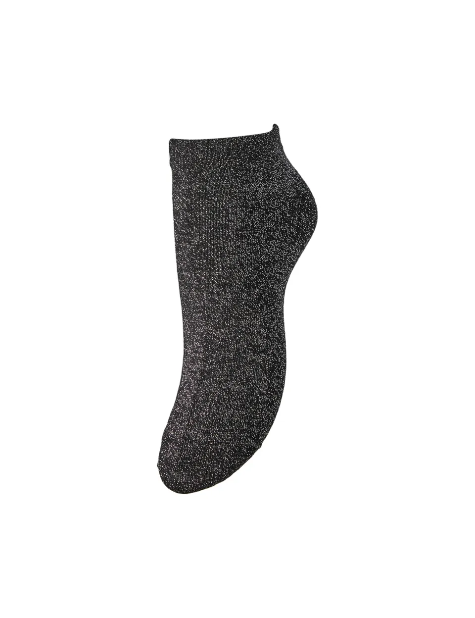 Pieces Pcsebby Glitter Sneaker Sock Bc Noos calzini nero taglia unica