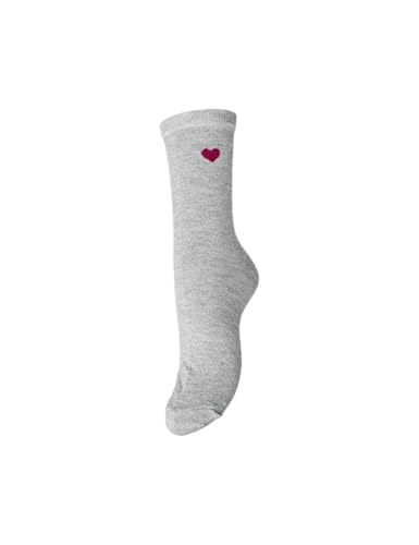 Pieces Pcnolia calzini lurex donna grigio taglia unica