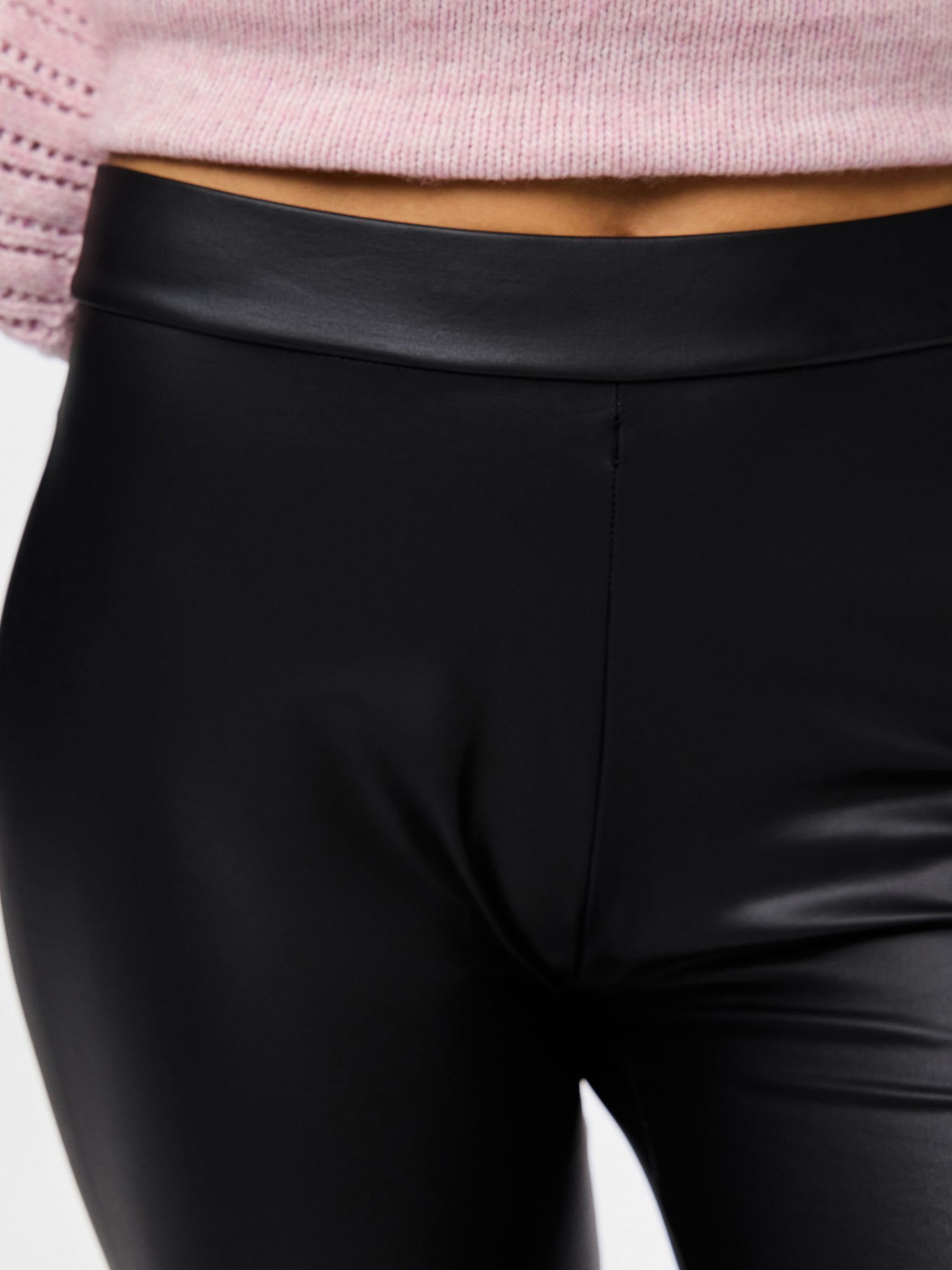 Pieces Pcnew leggings donna neri vita alta taglia XS