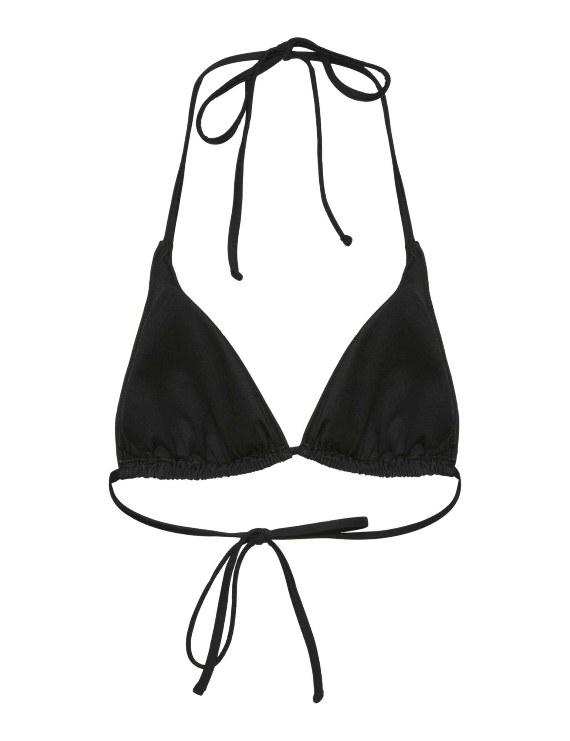 Pieces Pcbaomi Triangle Bra top bikini nero a triangolo