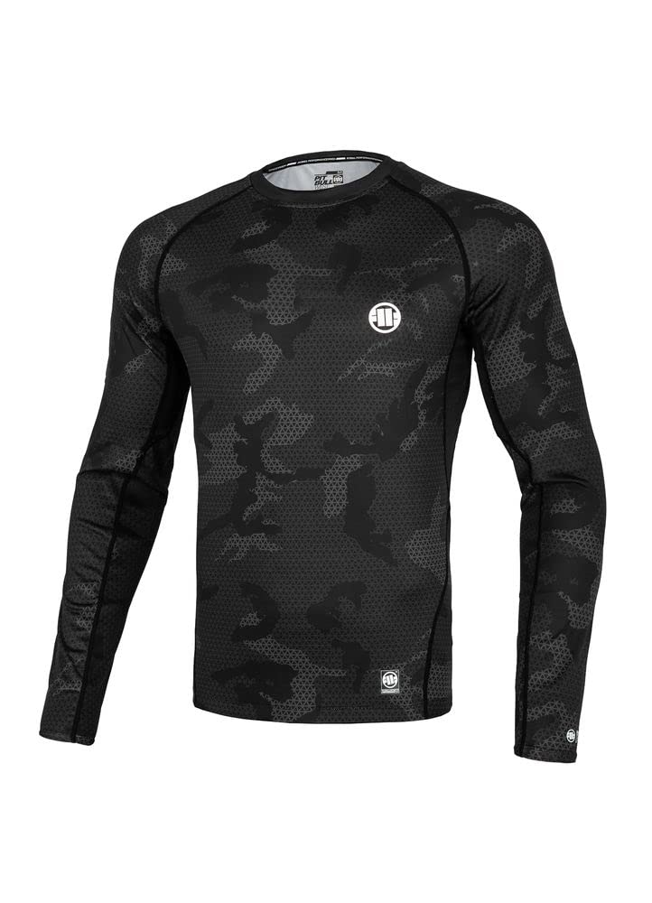 Pit Bull West Coast Net Camo II rashguard nero maniche lunghe L