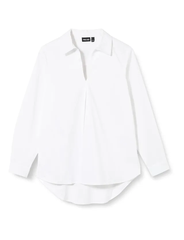 PIECES Pcbeatrice LS Top BC camicia L manica lunga