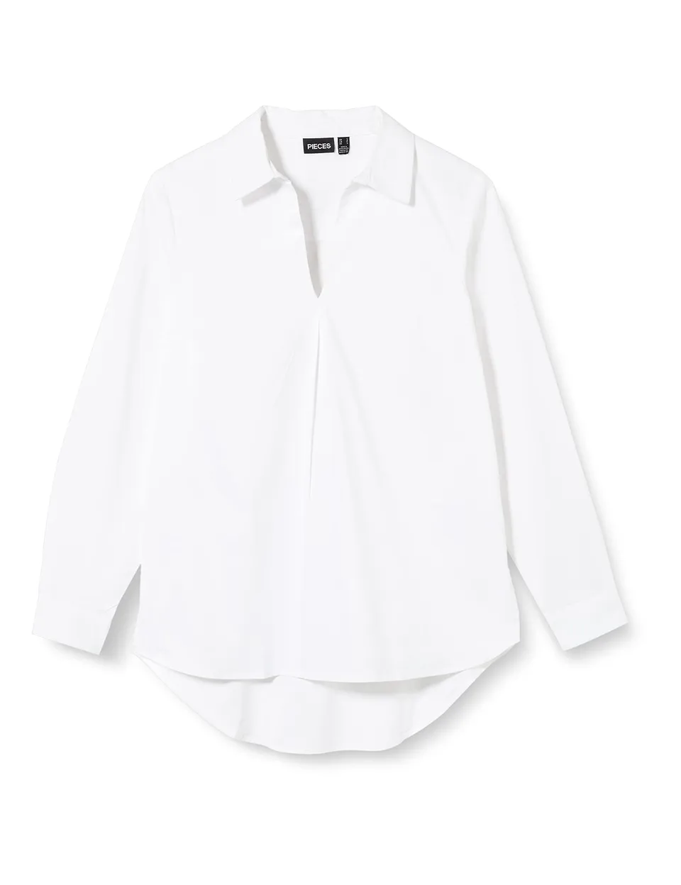 PIECES Pcbeatrice LS Top BC camicia L manica lunga