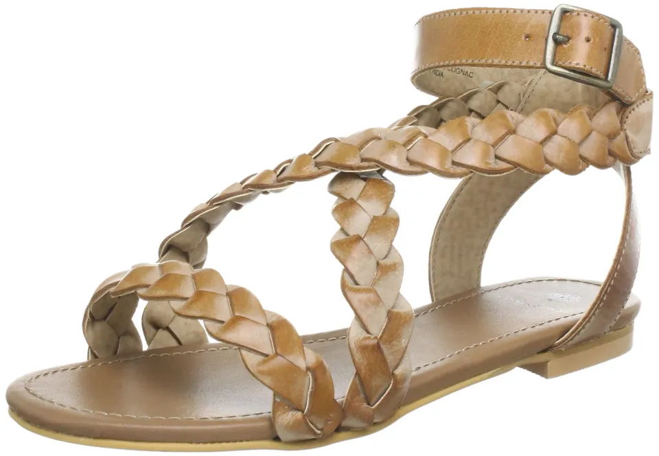 Pieces Clair Leather sandali donna cognac misura 41