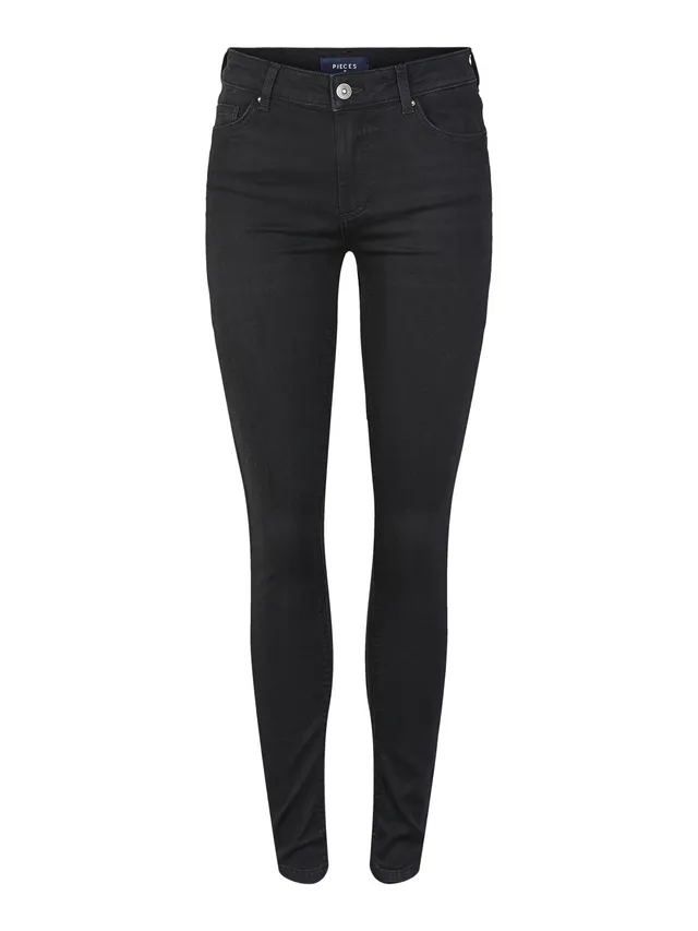 Pieces Pcdelly jeans skinny donna S 30L lavaggio scuro