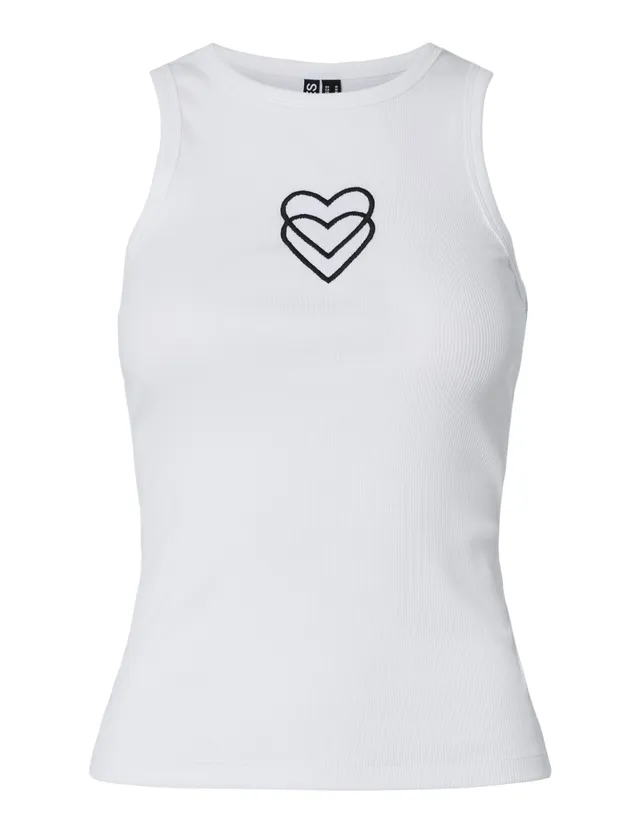 Pieces Pcmay Canotta Boxer Ricamata L Traspirante