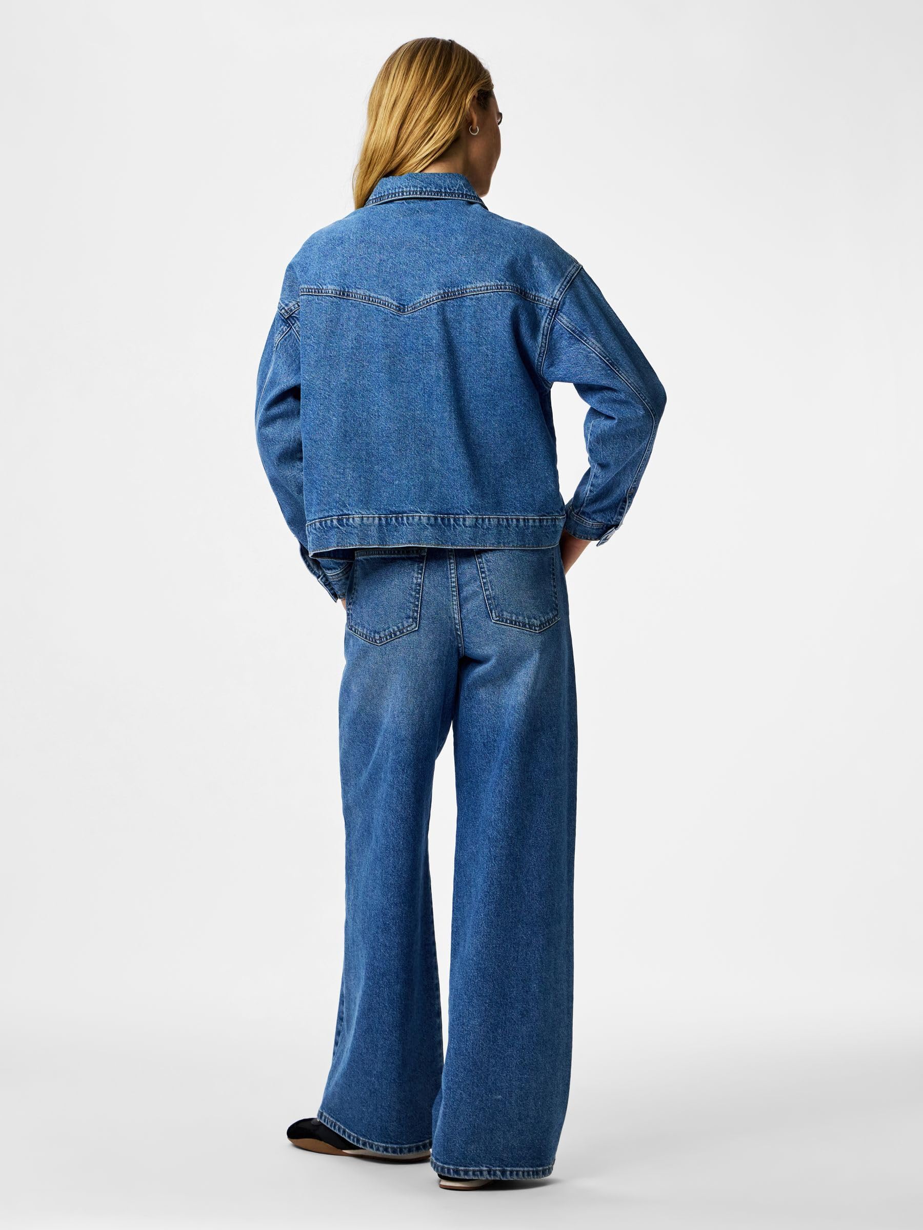 Pieces Pcelma Denim Noos Bc giacca jeans blu M vestibilità comoda