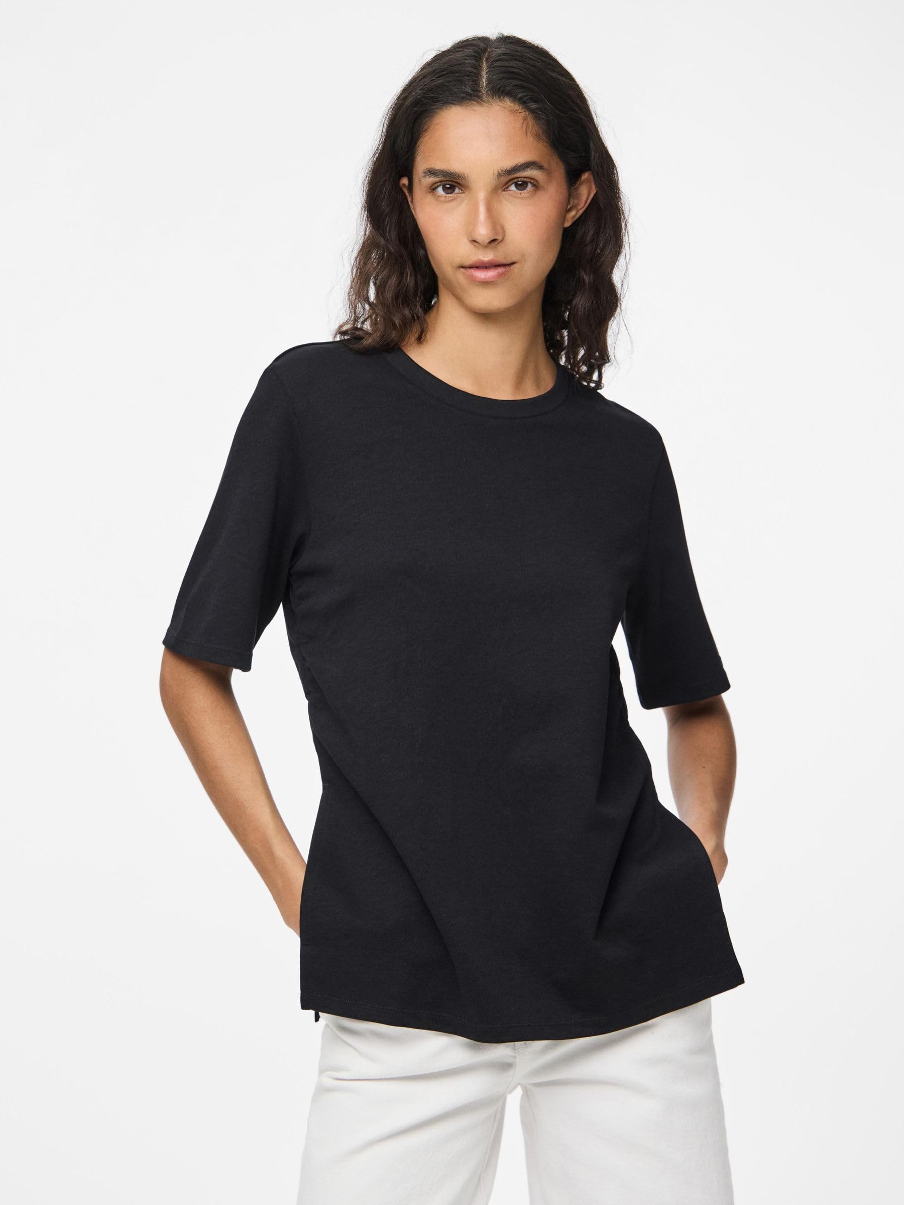 Pieces Pcskylar t-shirt donna taglia XL con spacco