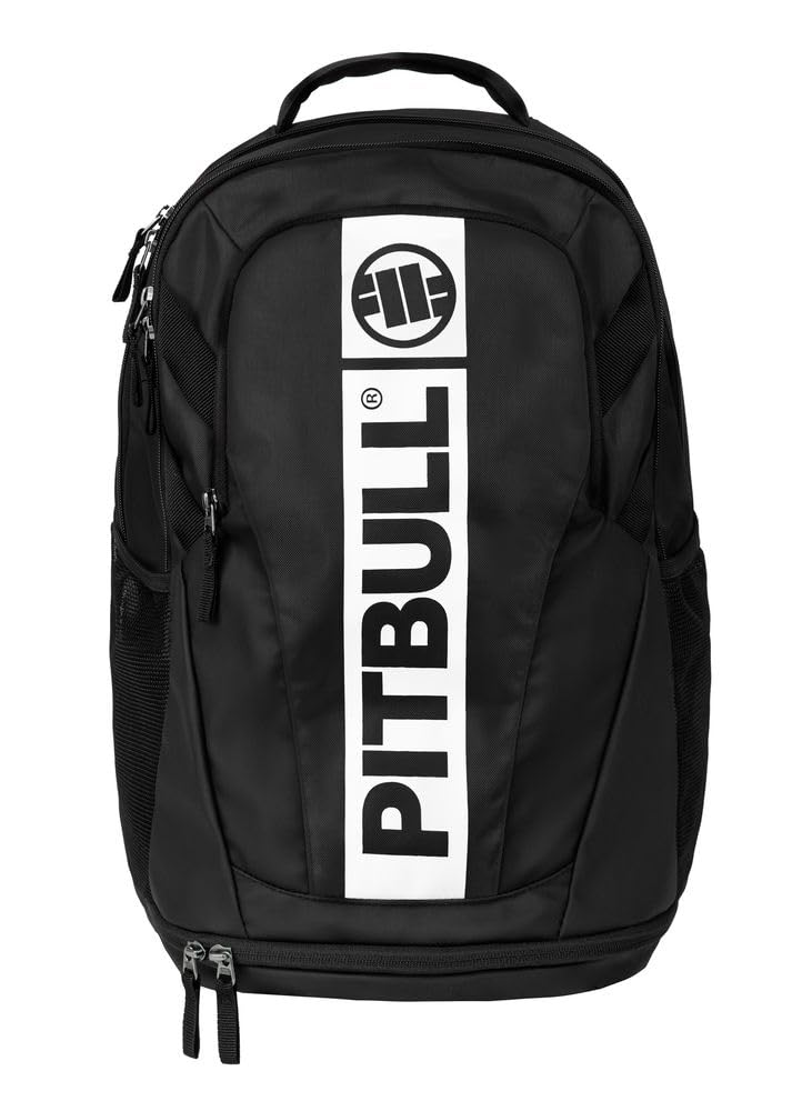Pitbull Airway Hilltop XL zaino uomo nero-bianco logo nylon
