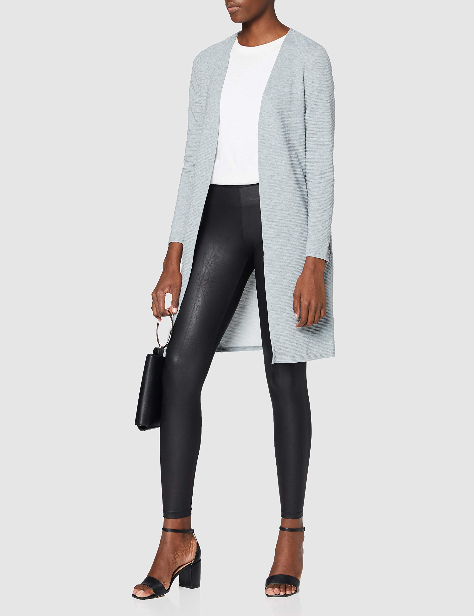 PIECES leggings ecopelle donna M-L effetto opaco
