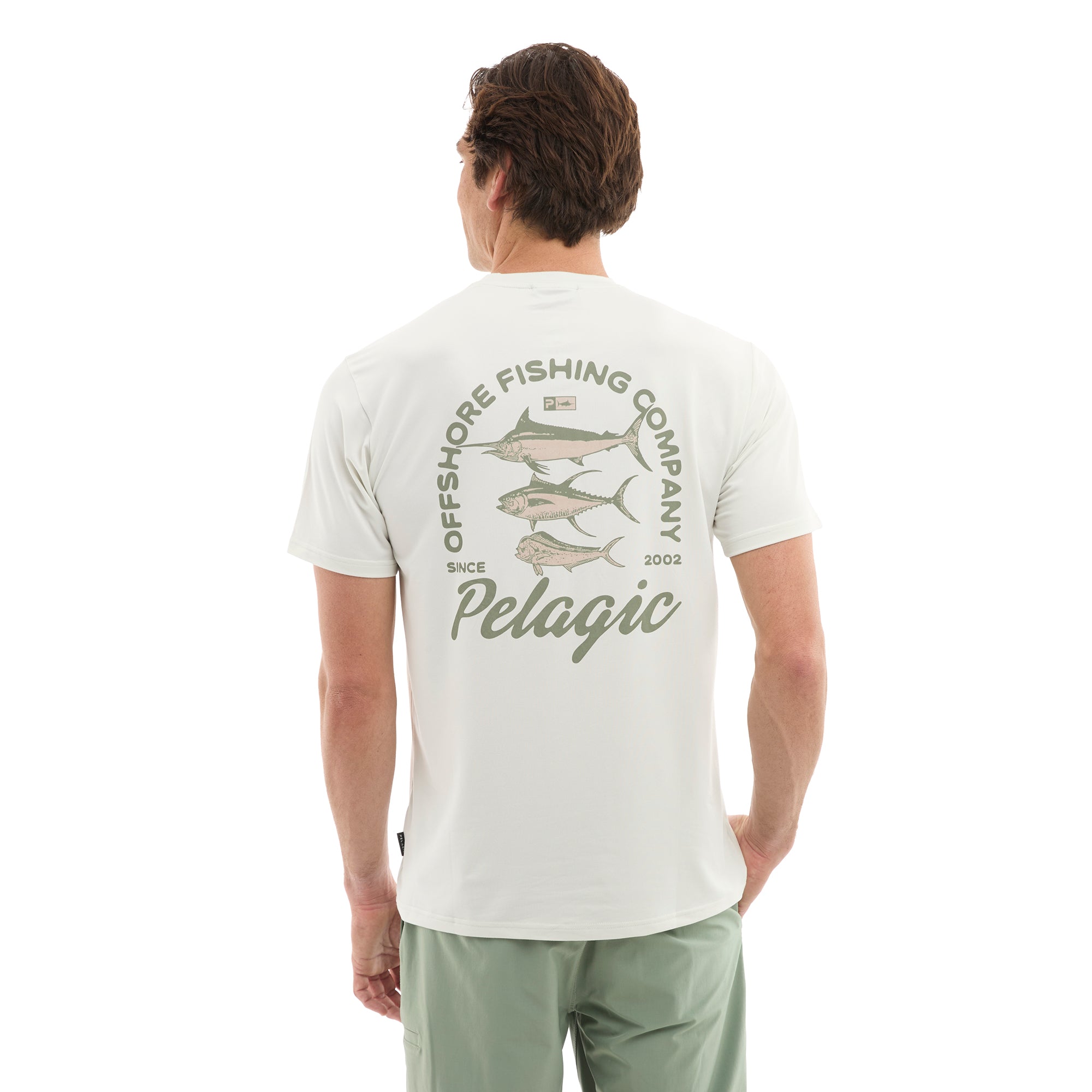 Pelagic Freespool Slammed t-shirt bone manica corta UPF 50+
