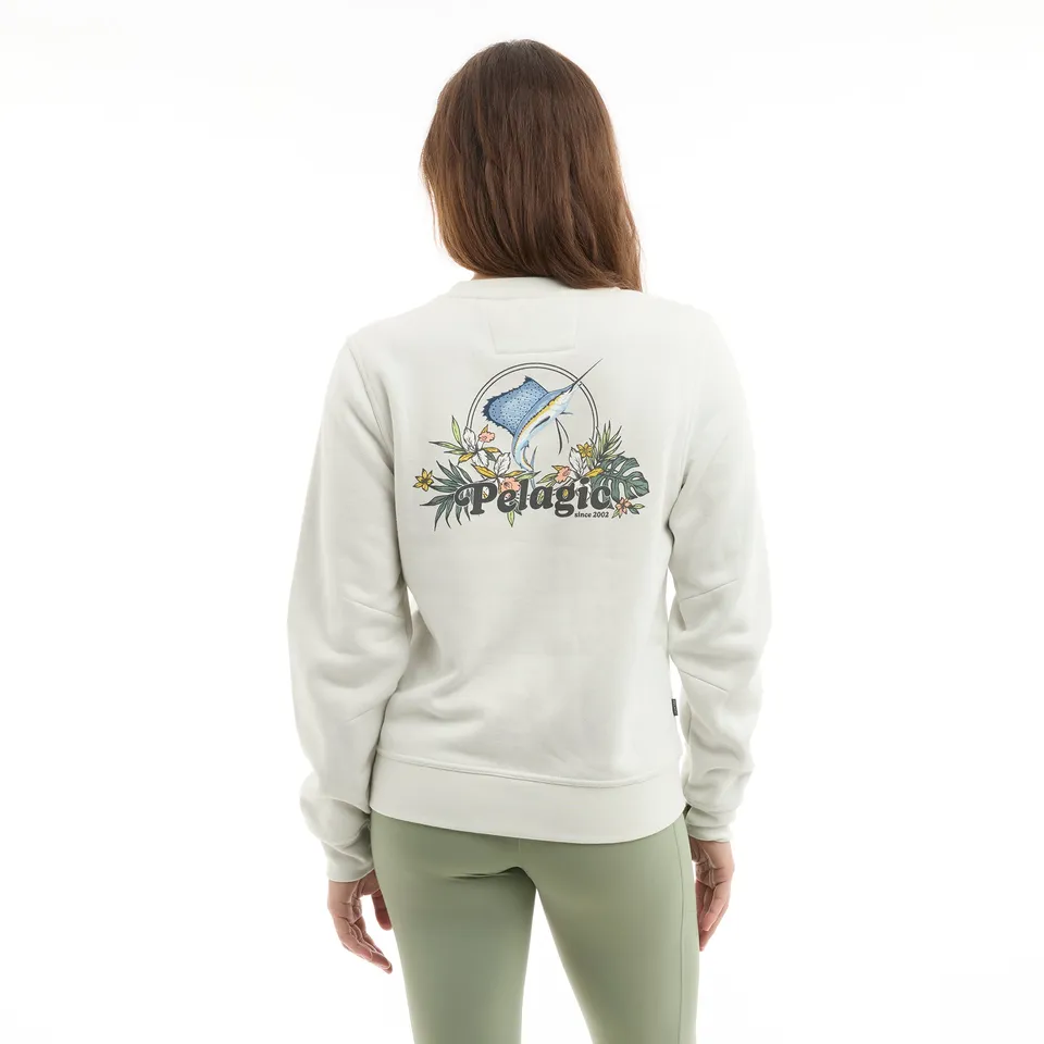 Pelagic Ws Avalon Tropic Sea felpa donna bone cotone