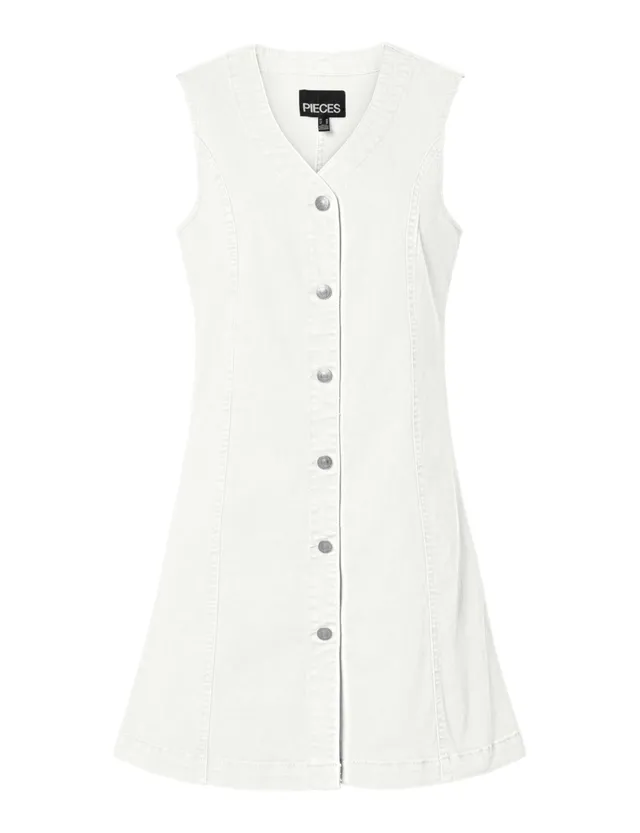 Pieces Pcfiona Vestito Corto Denim Donna Taglia S Giorno