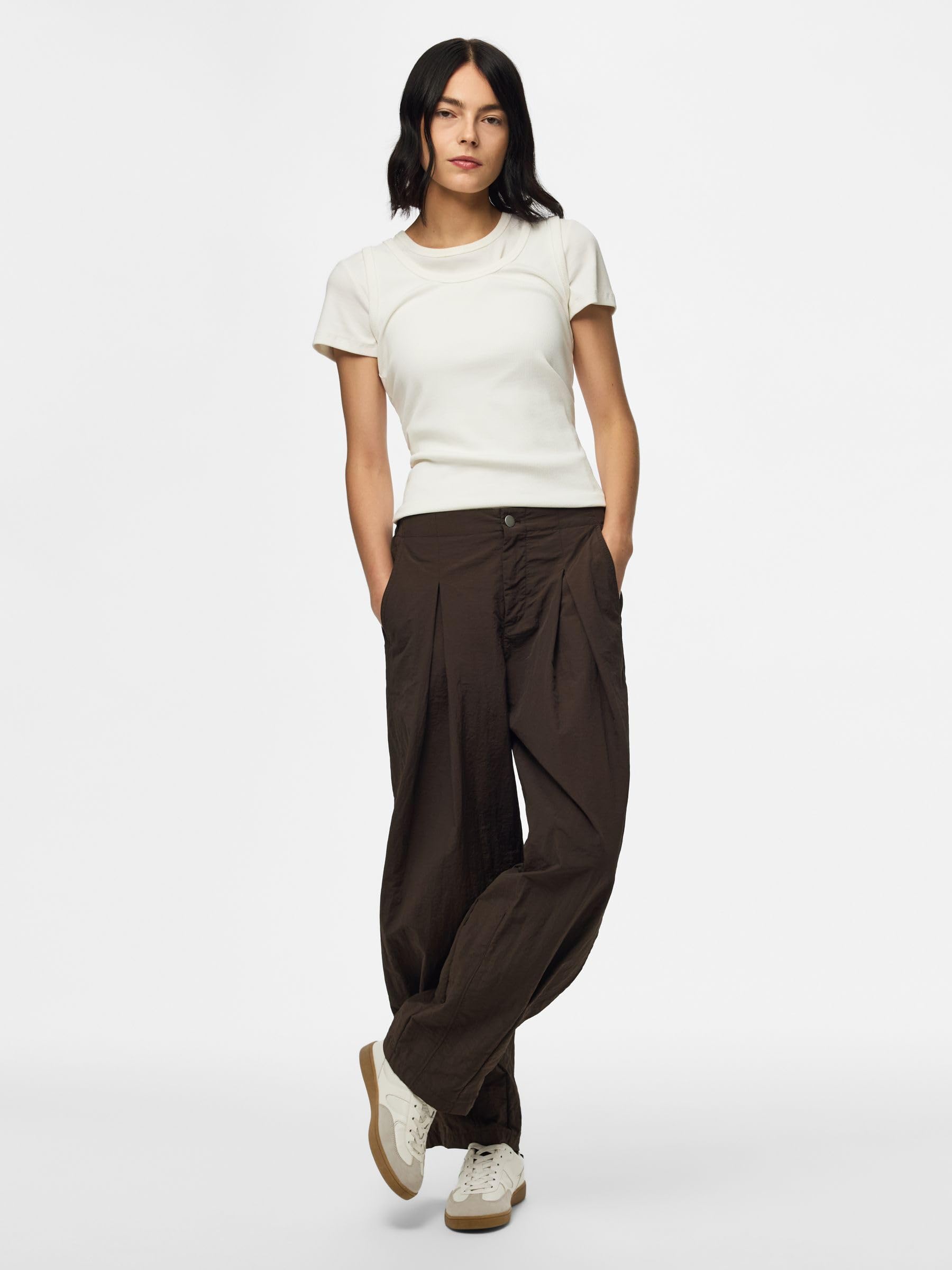 Pieces Pcjabina MW Barrel pantaloni donna S modello barrel